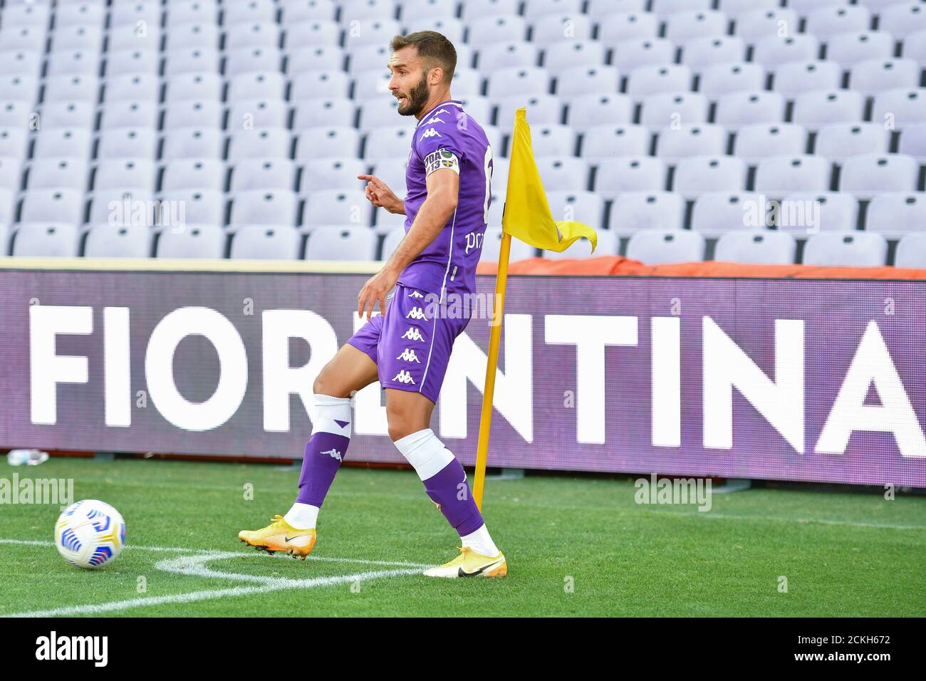 12 septembre 2020, Florence, Italie: Florence, Italie, , 12 septembre 2020, Pezzella allemande (Fiorentina) pendant Fiorentina vs Reggiana - match de football - Credit: LM/Lisa Guglielmi (Credit image: © Lisa Guglielmi/LPS via ZUMA Wire) Banque D'Images