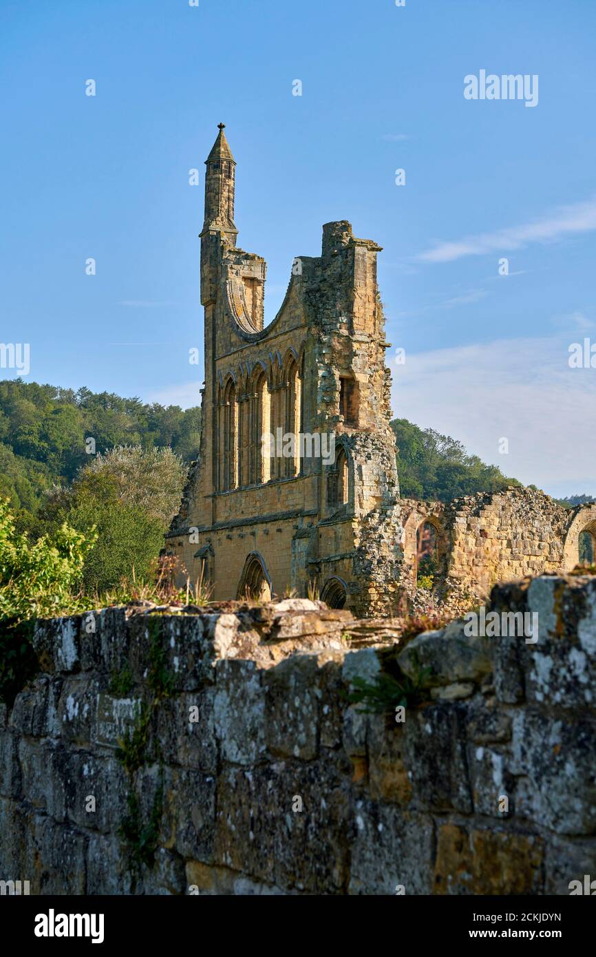 Abbaye de Byland, Coxwold, dans le quartier de Ryedale, dans le North Yorkshire, en Angleterre, dans le parc national des Moors de North York Banque D'Images