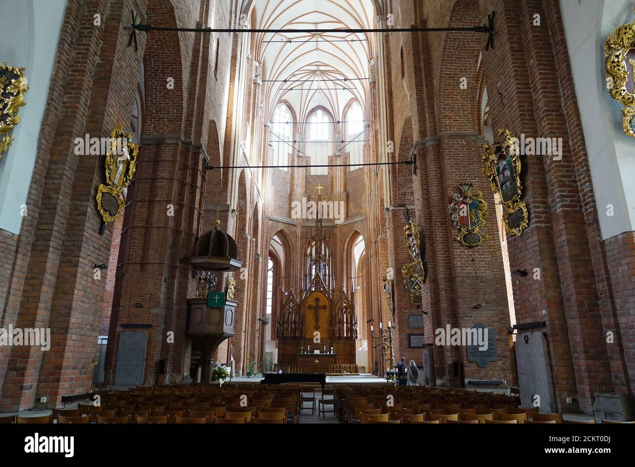 Église paroissiale Saint-Pierre, Svētā Pētera Evaņģēliski luteriskā baznīca, Riga, Lettonie, Europe Banque D'Images