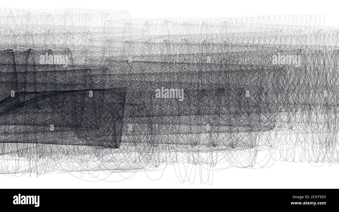 Arrière-plan large ombré noir et blanc abstrait. Motif graphique de lignes fines Banque D'Images