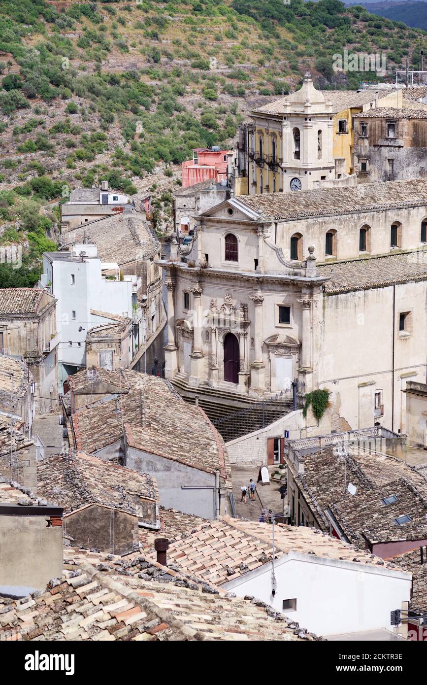 Belle ville de Ragusa en Sicile (Italie), faisant partie du site du patrimoine mondial de l'UNESCO de Val di Noto Banque D'Images
