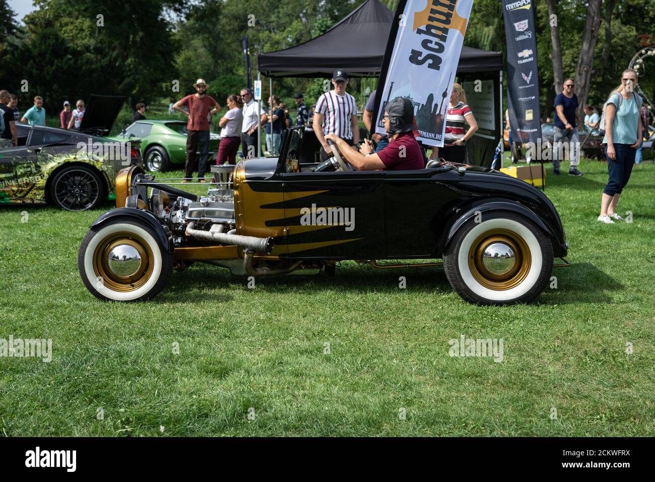 Le godet en T à tige chaude personnalisé basé sur un Ford modèle T, de l'époque 1915 à 1927. L'exposition « US car Classics ». Banque D'Images