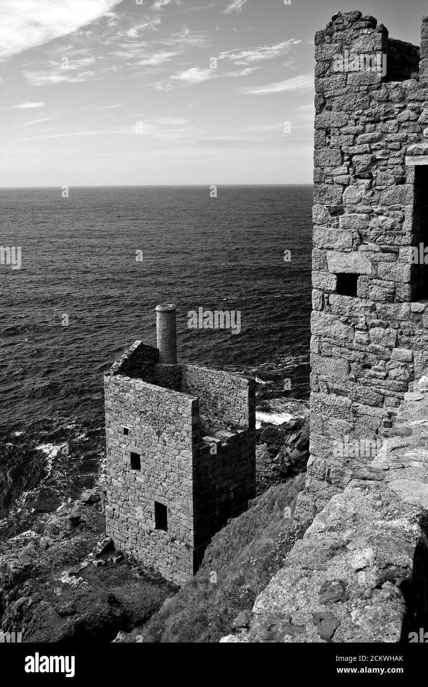 Botallack tin mine, Cornwall, UK Banque D'Images