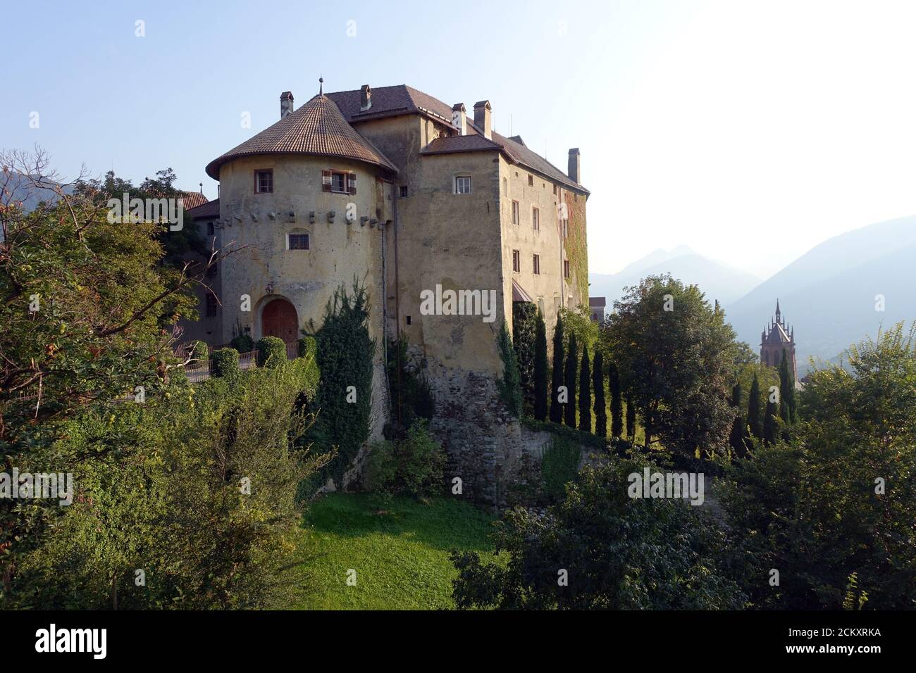 Schloss Schenna - Nordwestansicht, Schenna, Südtirol, Italie Banque D'Images