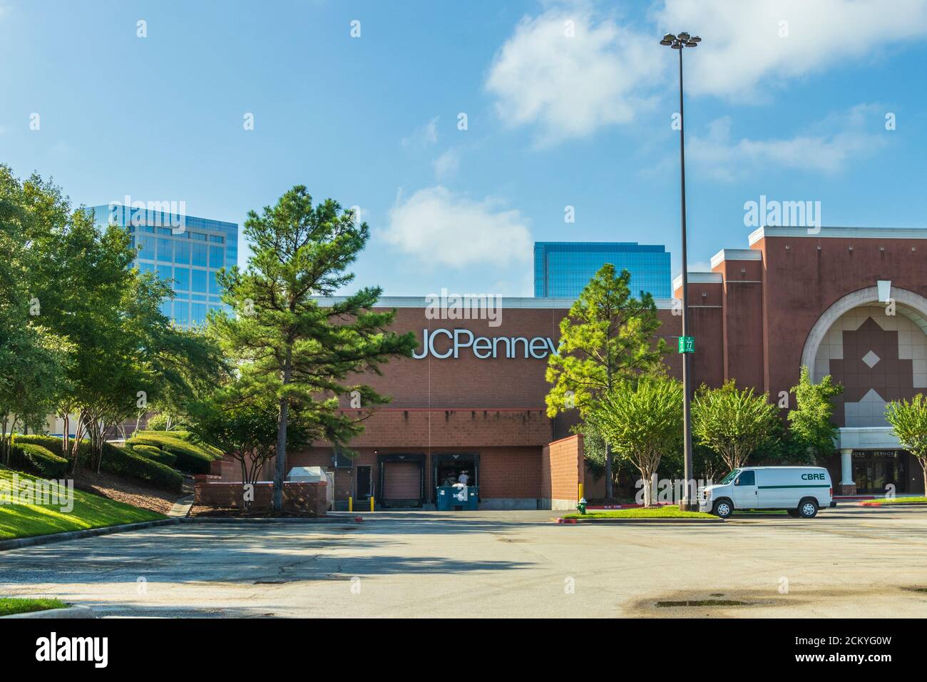 Grands magasins du centre commercial Woodlands Mall, dans les Woodlands, Texas. Banque D'Images