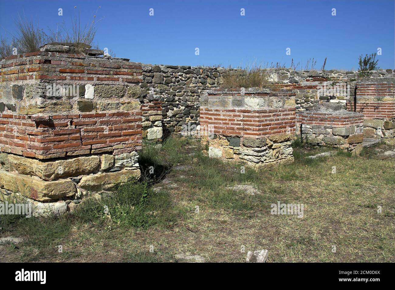 Histria Roumanie, les ruines d'une ancienne ville grecque. Rumänien, die Ruinen einer antiken griechischen Stadt Ruiny starożytnego greckiego miasta 古希臘城市廢墟 Banque D'Images