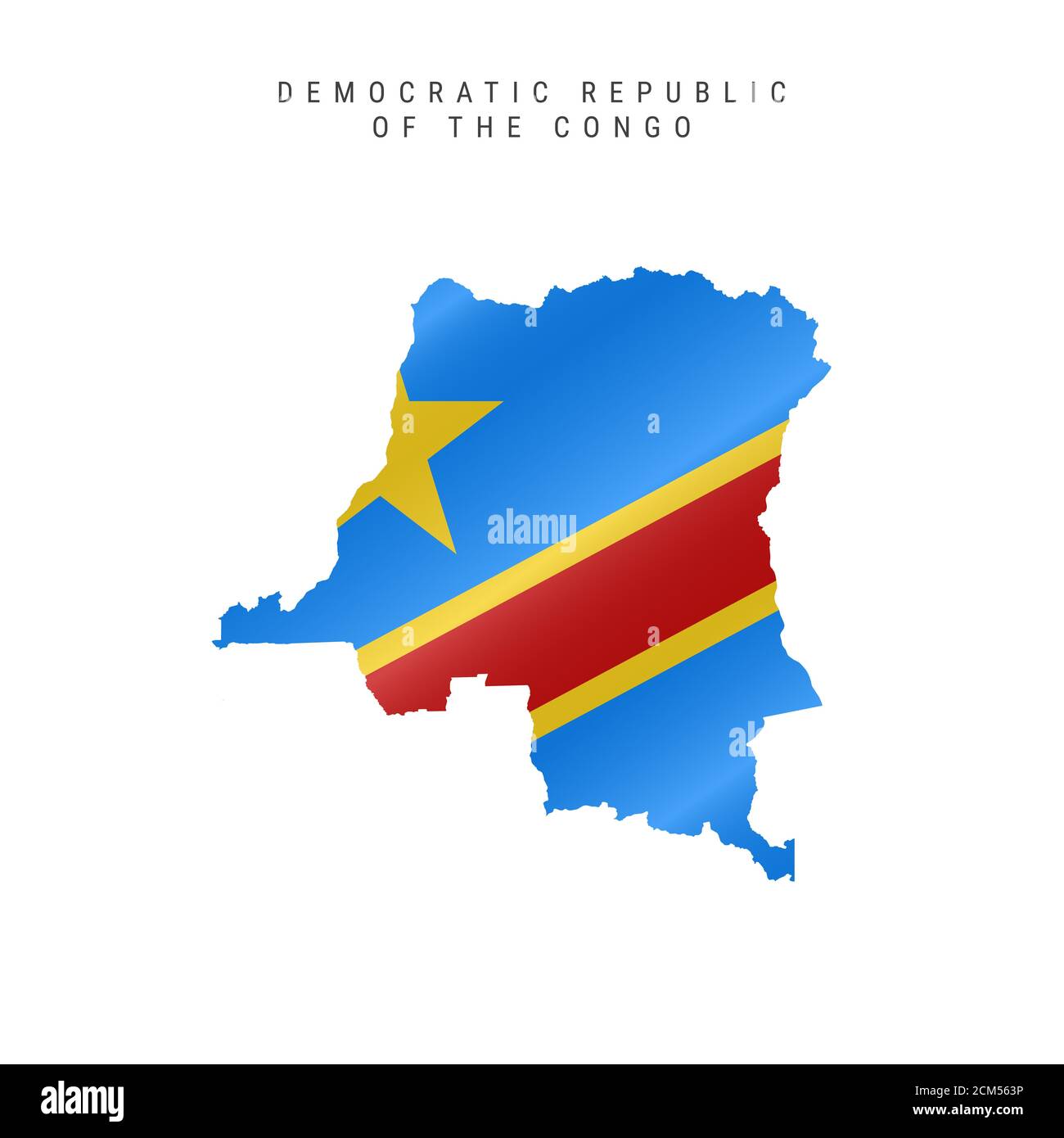 Carte / drapeau de la République Démocratique du Congo