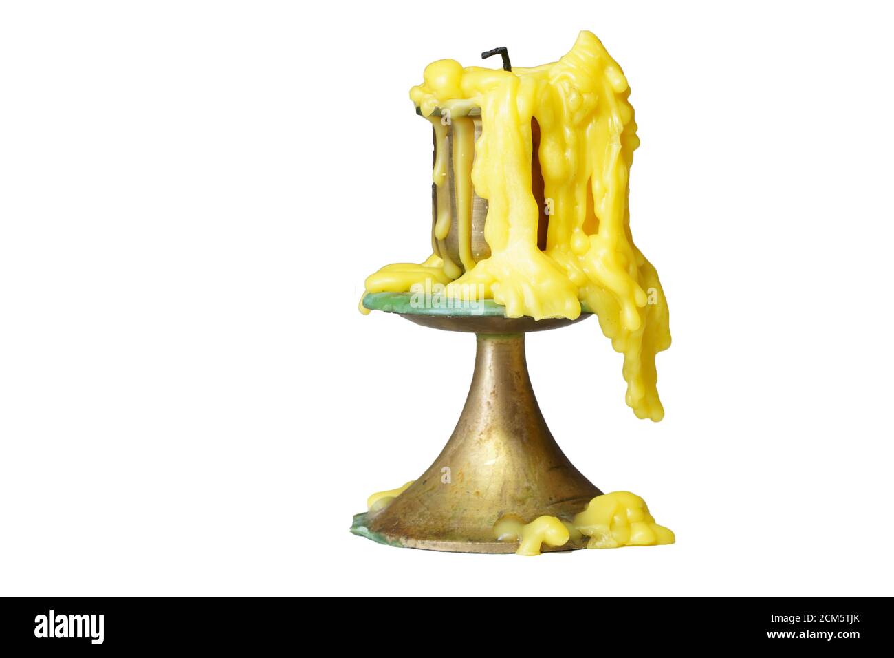 les garnitures de bougie sont isolées sur un fond blanc. Banque D'Images