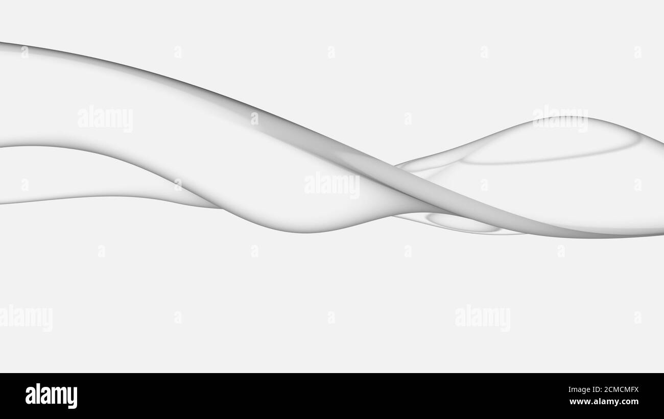 Les belles lignes abstraites stylisées fluides sur blanc Banque D'Images