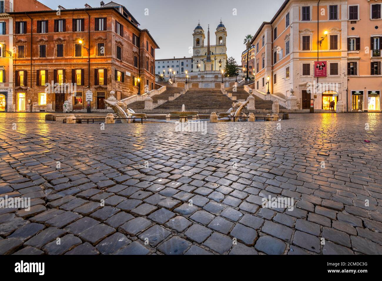 Piazza di Spagna et les marches espagnoles, Rome, Latium, Italie Banque D'Images