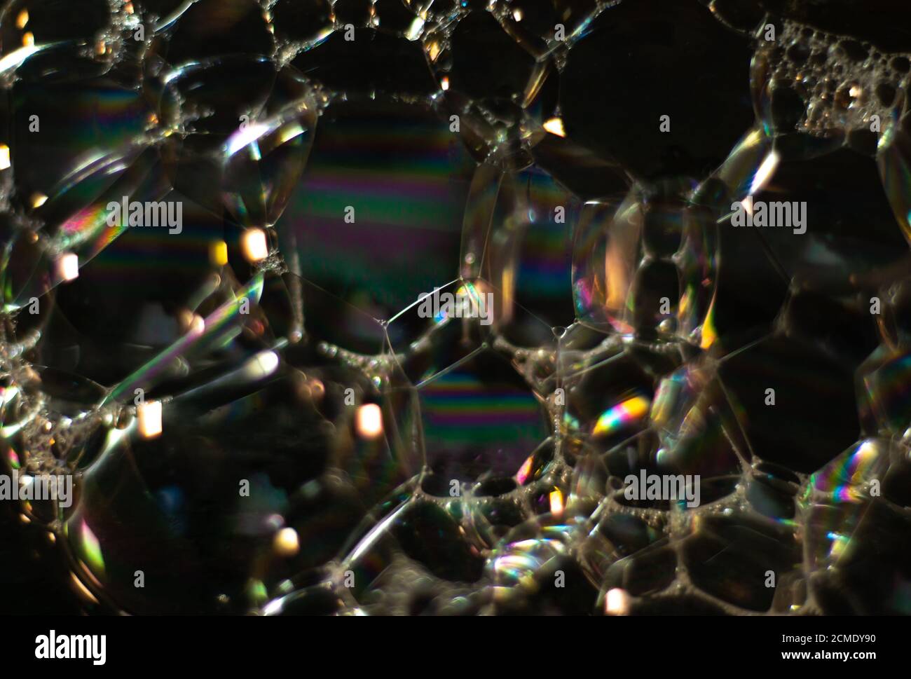 Des bulles de savon, macro shot Banque D'Images
