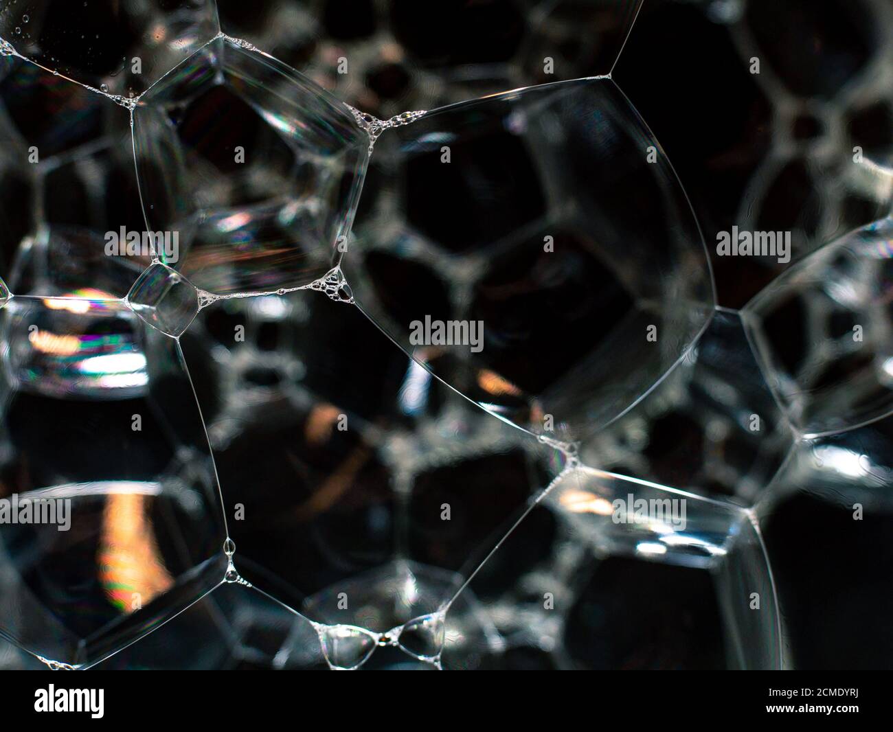 Des bulles de savon, macro shot Banque D'Images