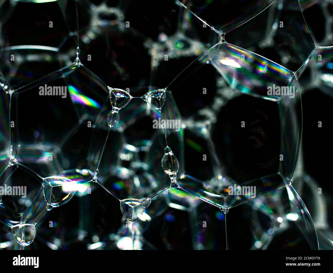 Des bulles de savon, macro shot Banque D'Images