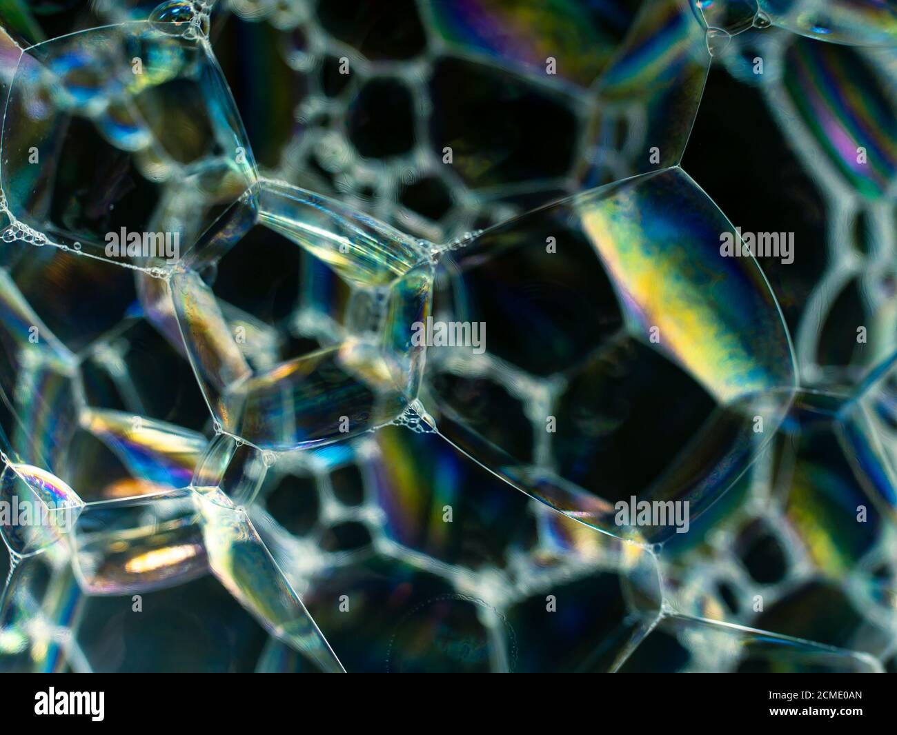 Des bulles de savon, macro shot Banque D'Images