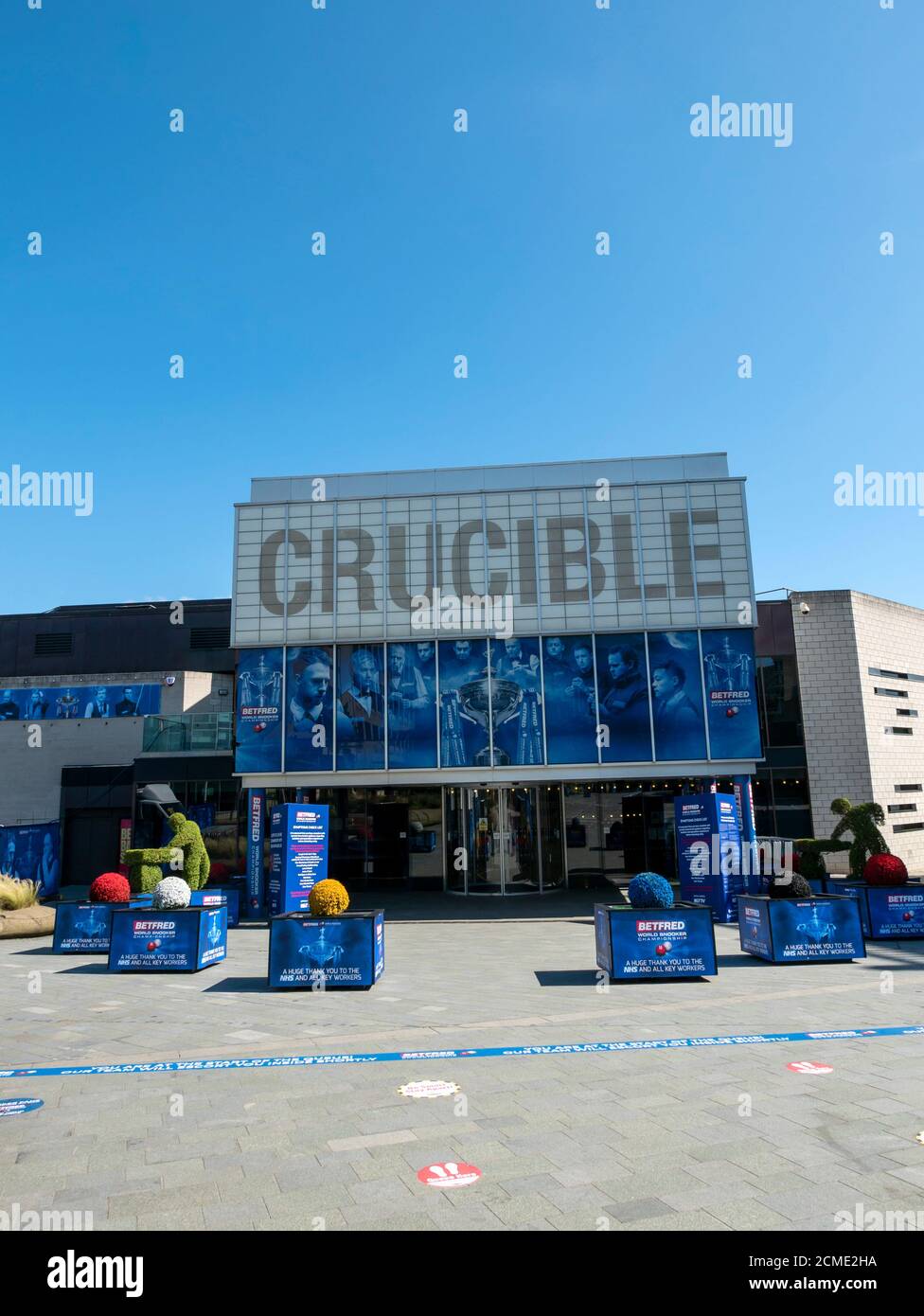 The Crucibule Theatre, Championnat du monde de Snooker 2020, Sheffield, Yorkshire du Sud, Angleterre, Royaume-Uni. Banque D'Images