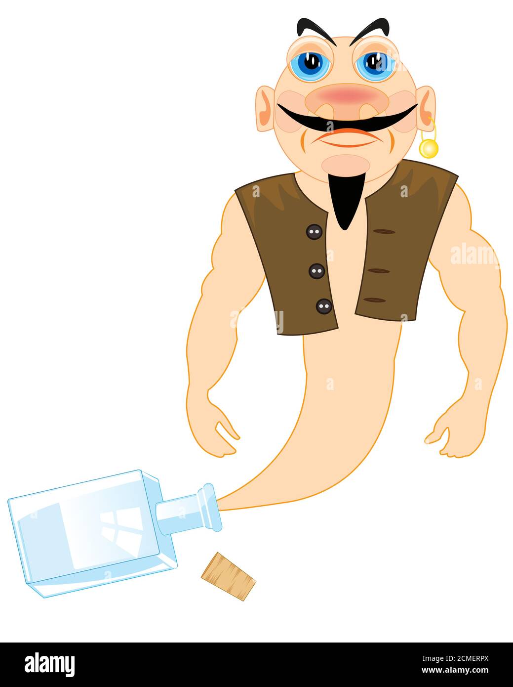 Genie de la bouteille Banque D'Images