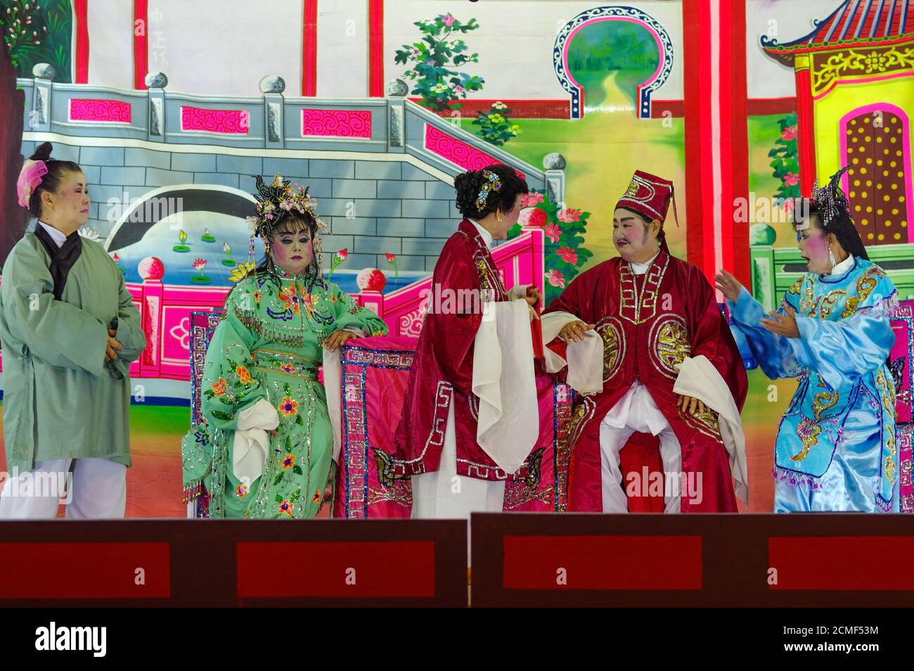 GEORGTOWN, PENANG, MALAISIE - NOVEMBRE 18. 2016: Théâtre musical de Chine lors d'un festival dans cette ville. Banque D'Images