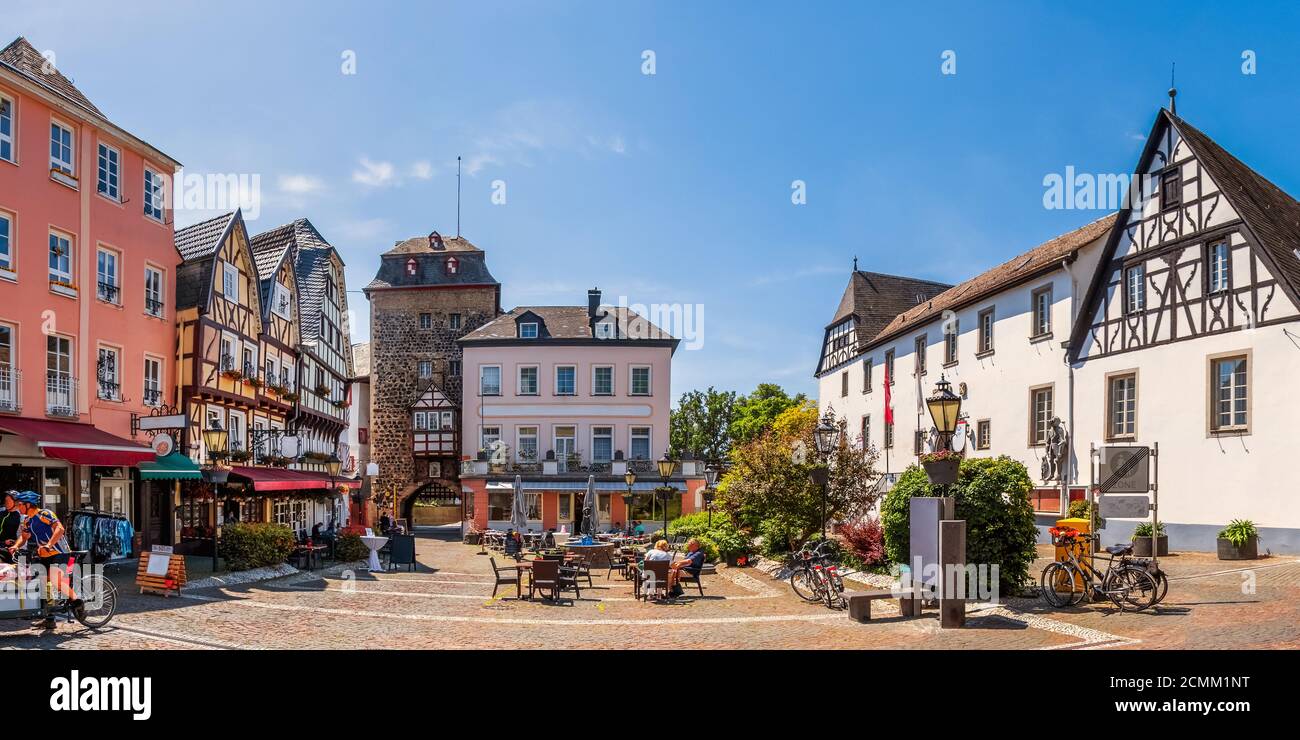 Place du Château, Linz am Rhein, Allemagne Banque D'Images