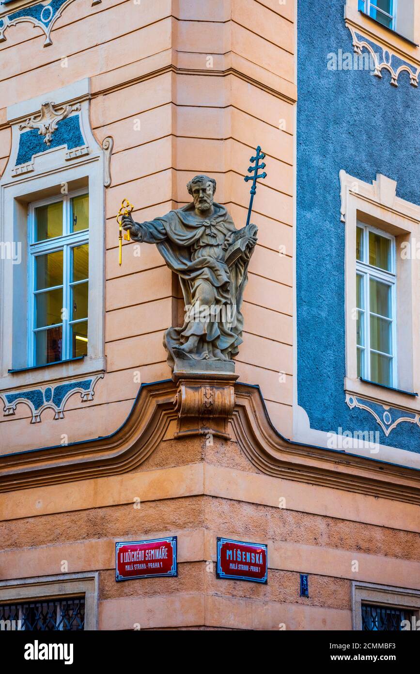 République Tchèque, Prague, Mala Strana, Ulitsa Luzickeho séminare Banque D'Images