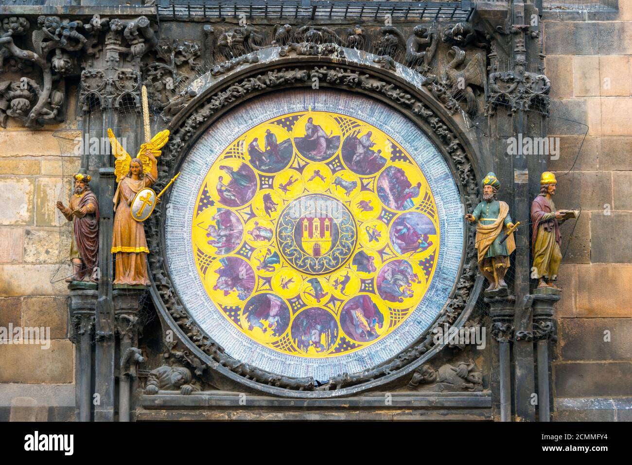 République Tchèque, Prague, Vieille ville, Stare Mesto, place de la Vieille ville, Staromestske namestí, horloge astronomique Banque D'Images