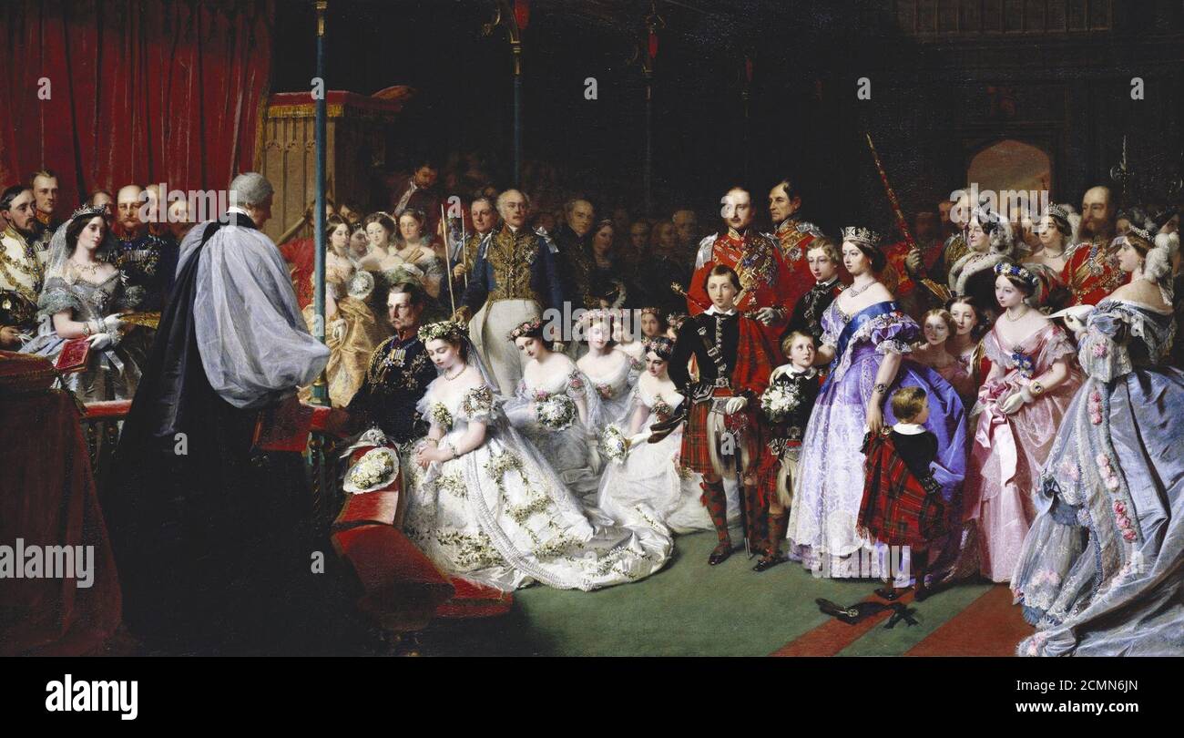 John Phillip (1817-67) - The Marriage of Victoria, Princess Royal, 25 janvier 1858 Banque D'Images