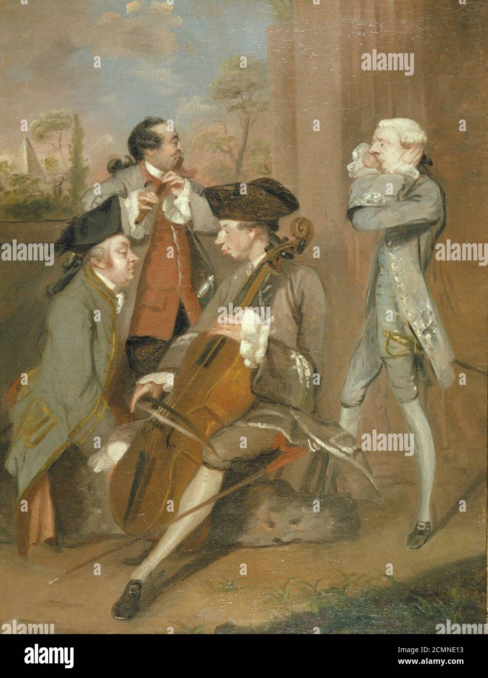 Joshua Reynolds - UN groupe de caricatures, Sir Charles Turner, M. Cook, M. John Woodyeare et le révérend William Drake Banque D'Images