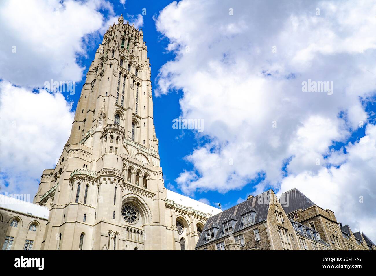 Riverside Church, Low angle View, Morningside Heights, New York City, New York, États-Unis Banque D'Images