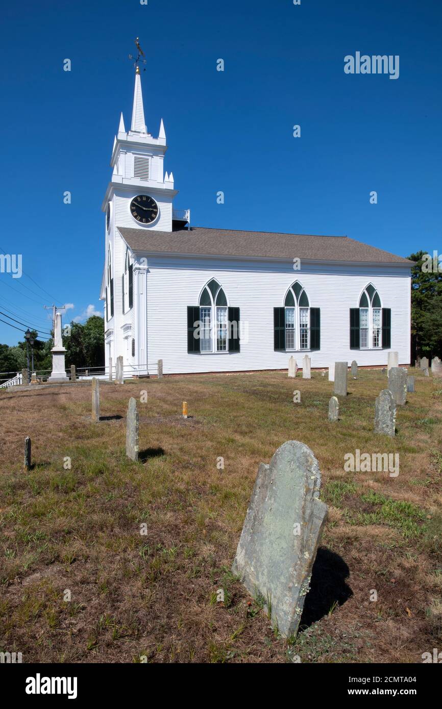 L'église congrégationale de South Dennis, Massachusetts, États-Unis. - 1817 'l'église des capitaines de mer' Banque D'Images