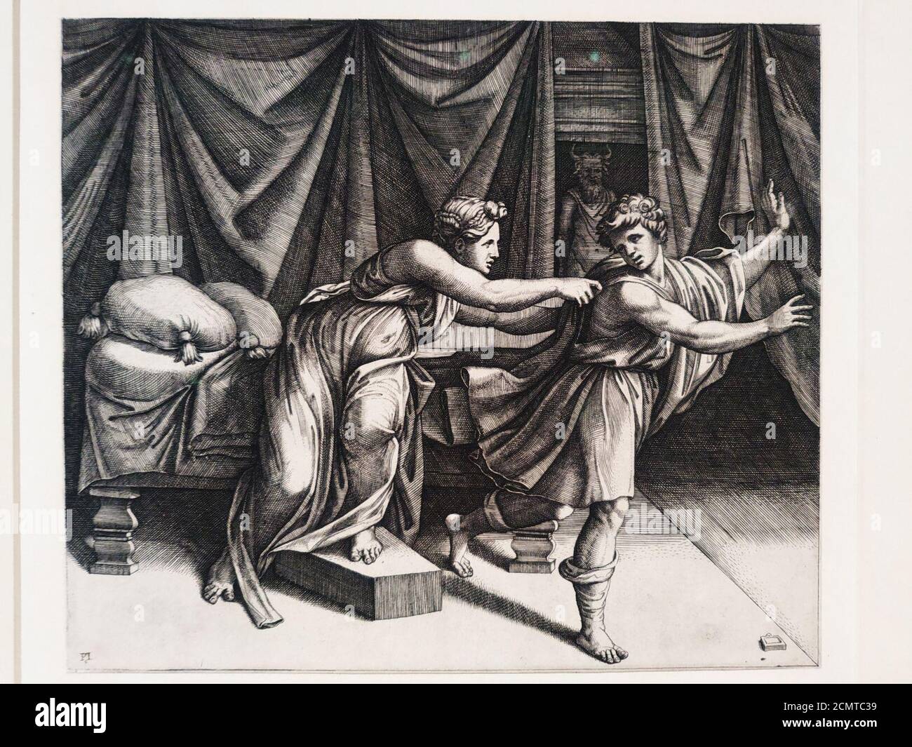 Joseph und Potiphars Frau, UM 1518. Banque D'Images