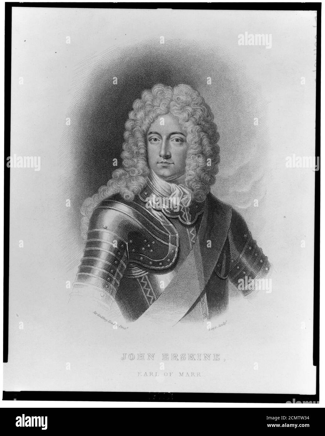 John Erskine, comte de Marr (sic) - Sir Geoffrey Kneller, pinxt; page, sculpter. Banque D'Images