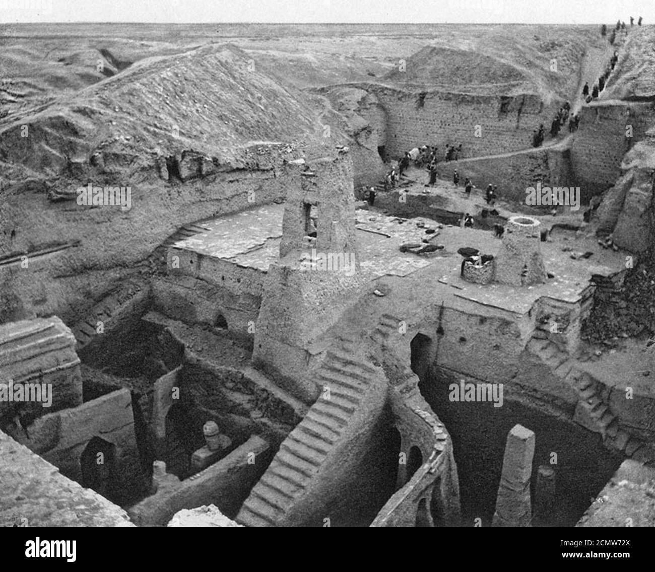 John Henry Haynes. L'excavation du temple de Nippur. 1893. Banque D'Images