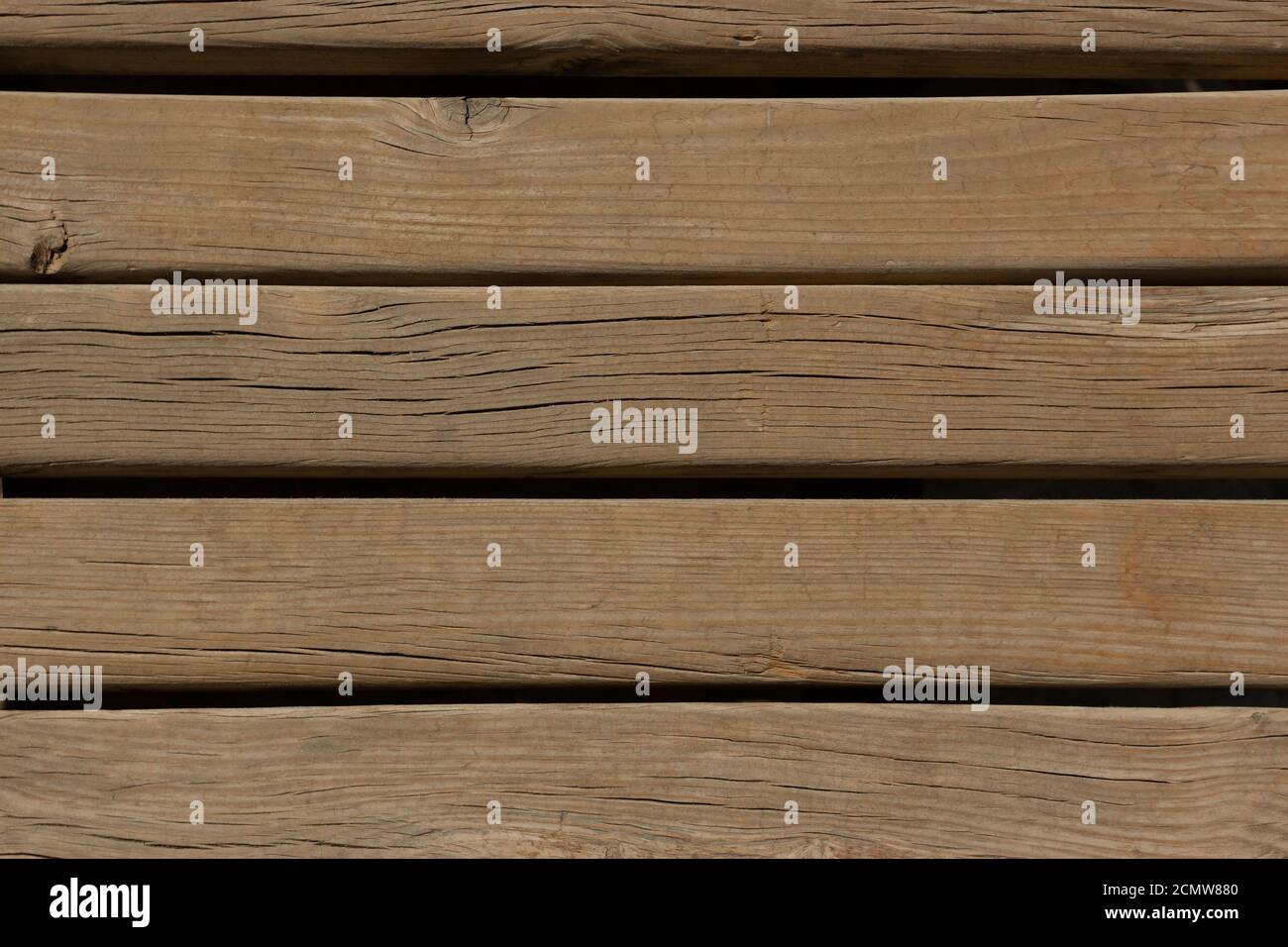 Vieux bois planches horizontal arrière-plan vue de dessus Banque D'Images