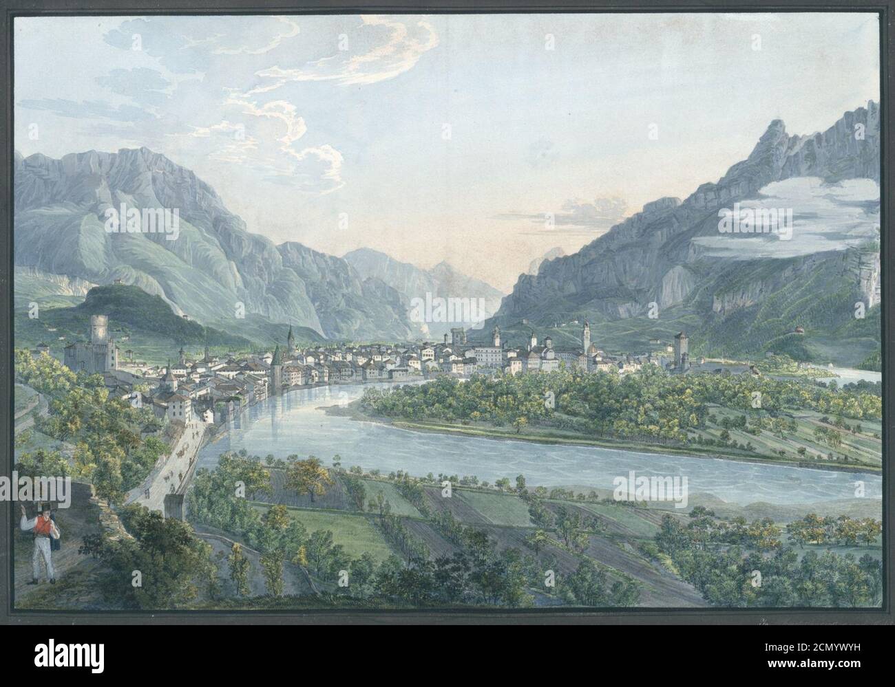 Josef Fischer - Trento 2 - 1822. Banque D'Images