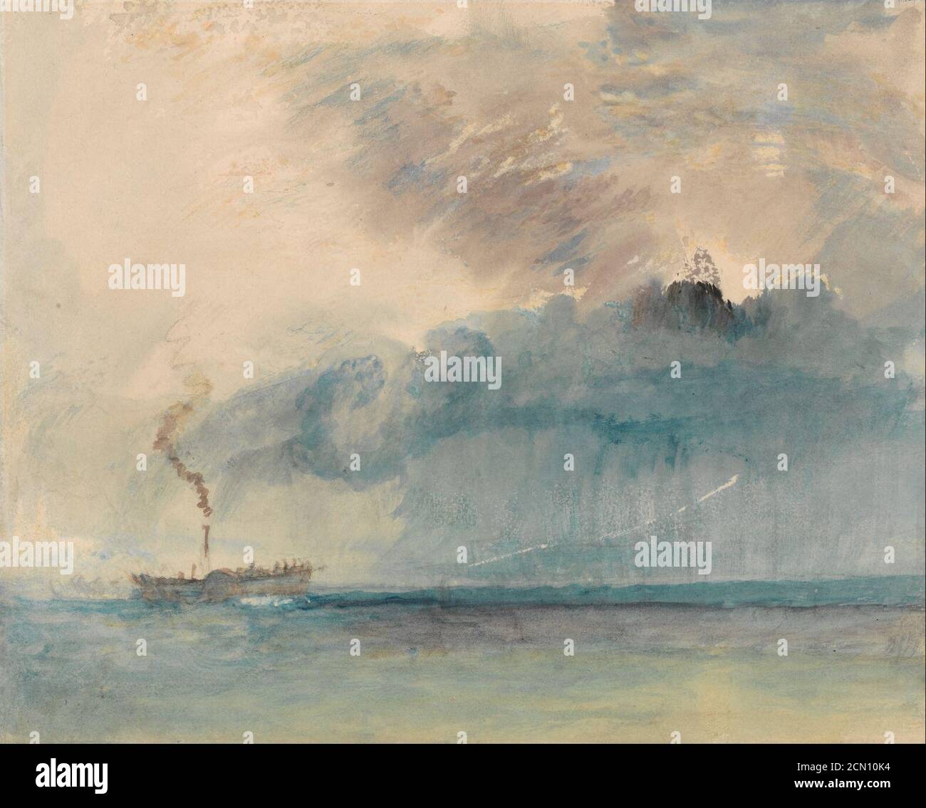 Joseph Mallord William Turner - UN bateau à vapeur à aubes dans une tempête Banque D'Images
