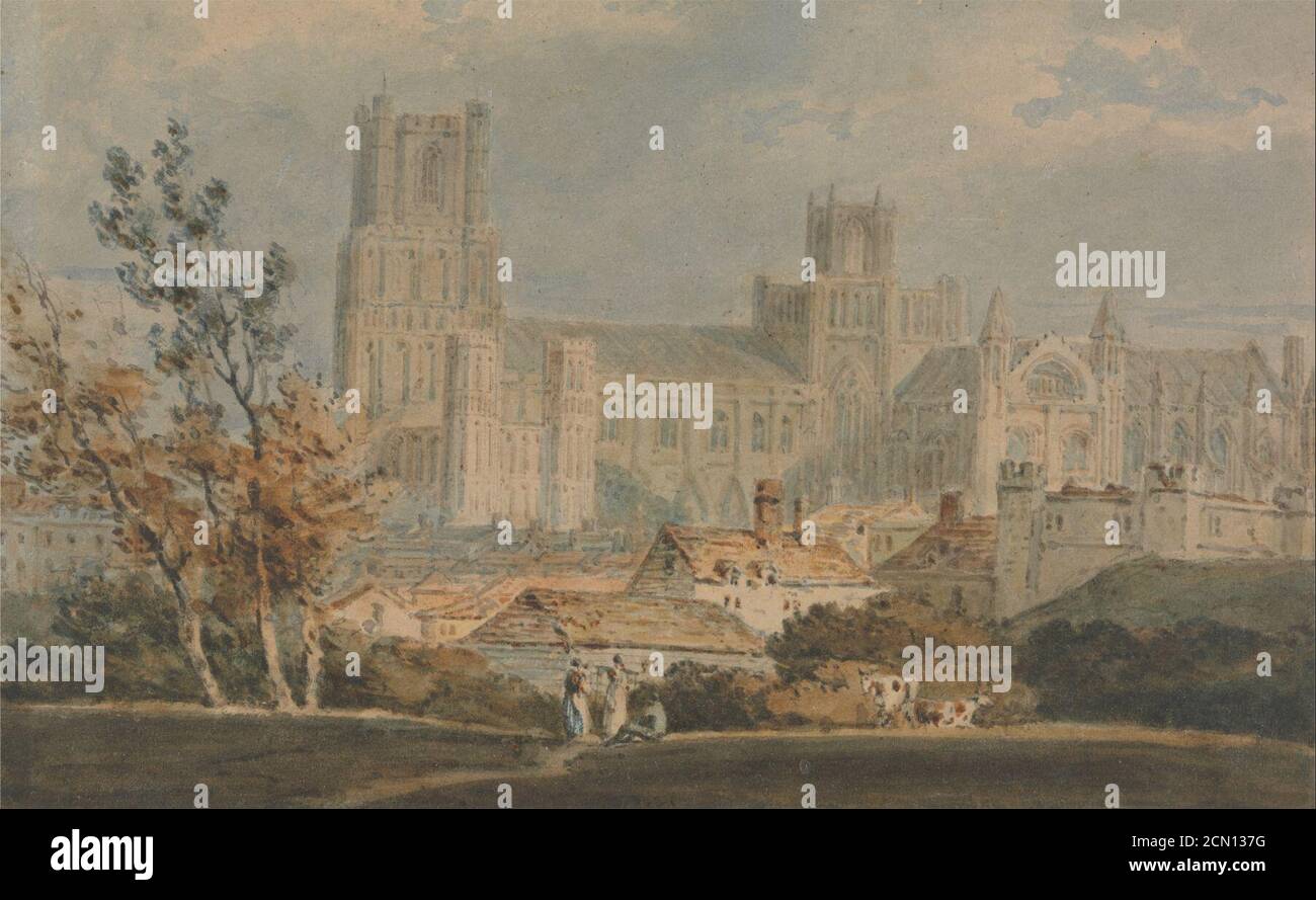 Joseph Mallord William Turner - Vue Sur Cathédrale d'Ely Banque D'Images