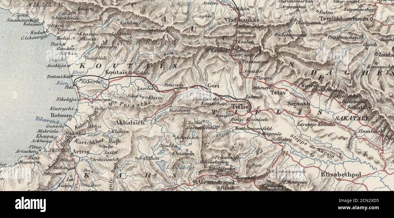 Jouvet et Cié. GRECE. Caucase et Crimee. 1882. B). Banque D'Images