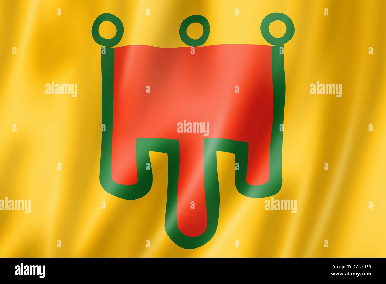 AZ FLAG - Drapeau Auvergne - 45x30 Cm - Pavillon Nautique Auvergnat - Comté D'Auvergne Spécial Bateau Et Extérieur En Maille Bloquée Avec Anneaux Plastiques Intégrés - 30g