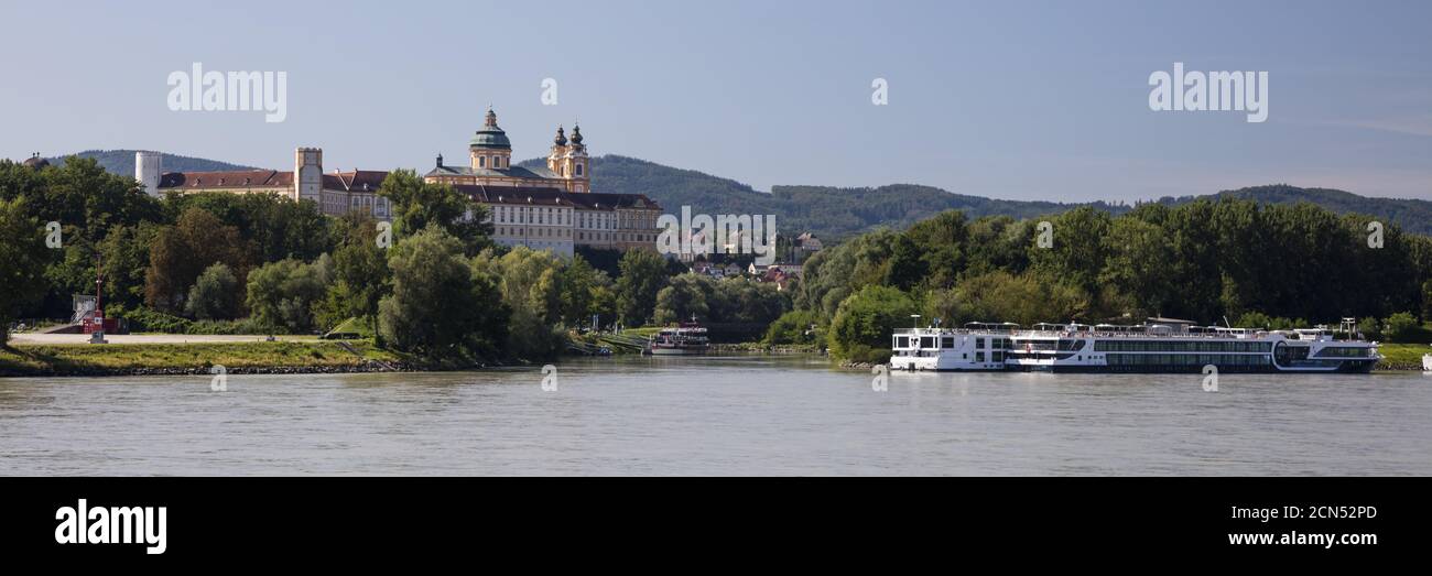 Abbaye bénédictine Stift Melk sur le Danube, Wachau Banque D'Images