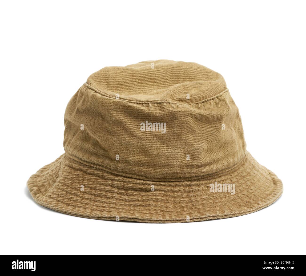 textile vert panama isolé sur fond blanc Banque D'Images