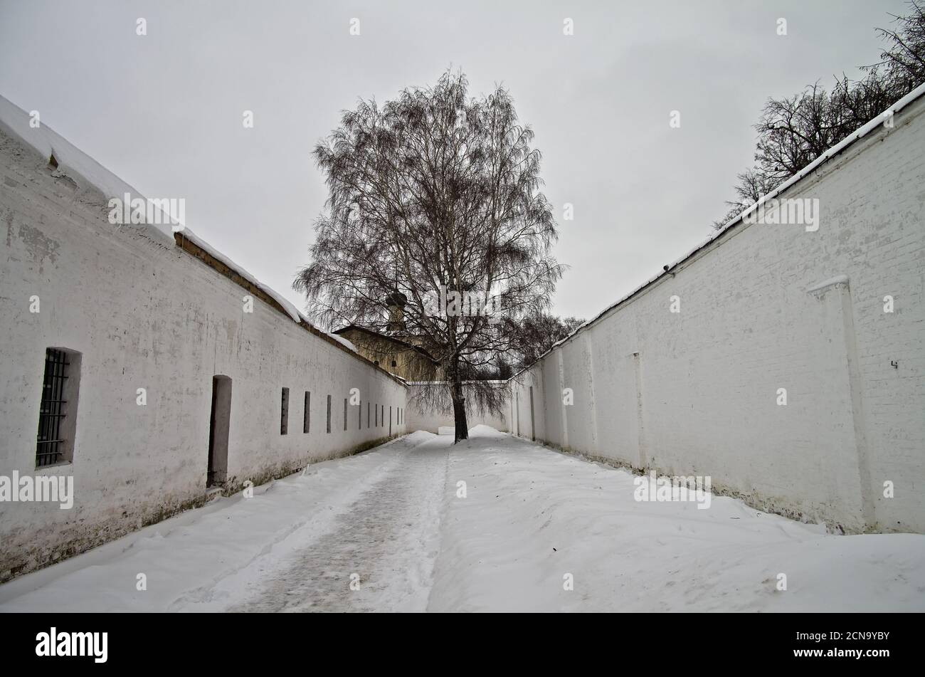 Cour de prison. Banque D'Images