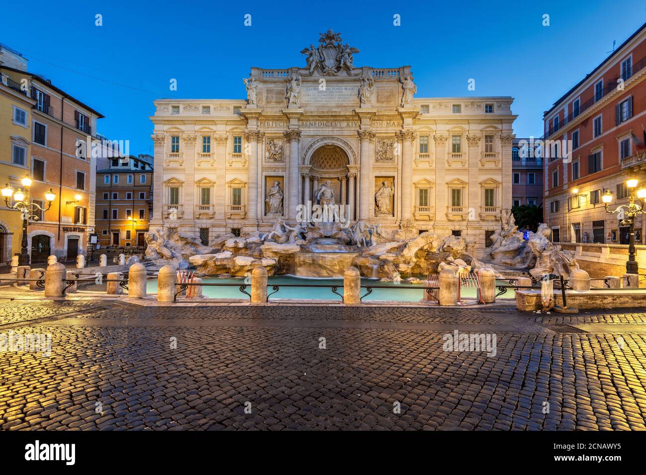 Fontaine de Trevi et Palazzo poli, Rome, Latium, Italie Banque D'Images