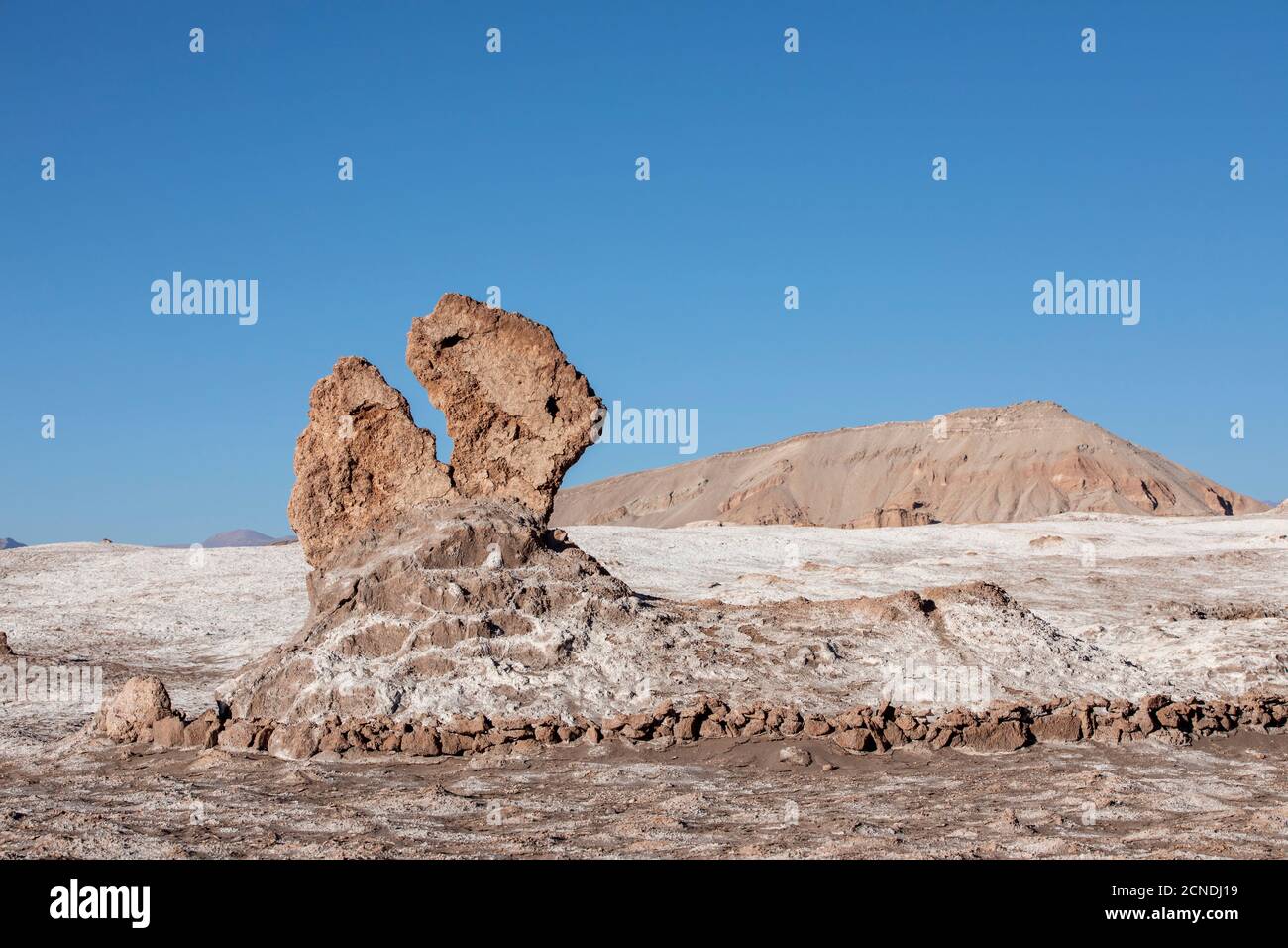 La formation de pierres Tres Marias, Valle de le Luna, Réserve nationale de Los Flamencos, région d'Antofagasta, Chili Banque D'Images