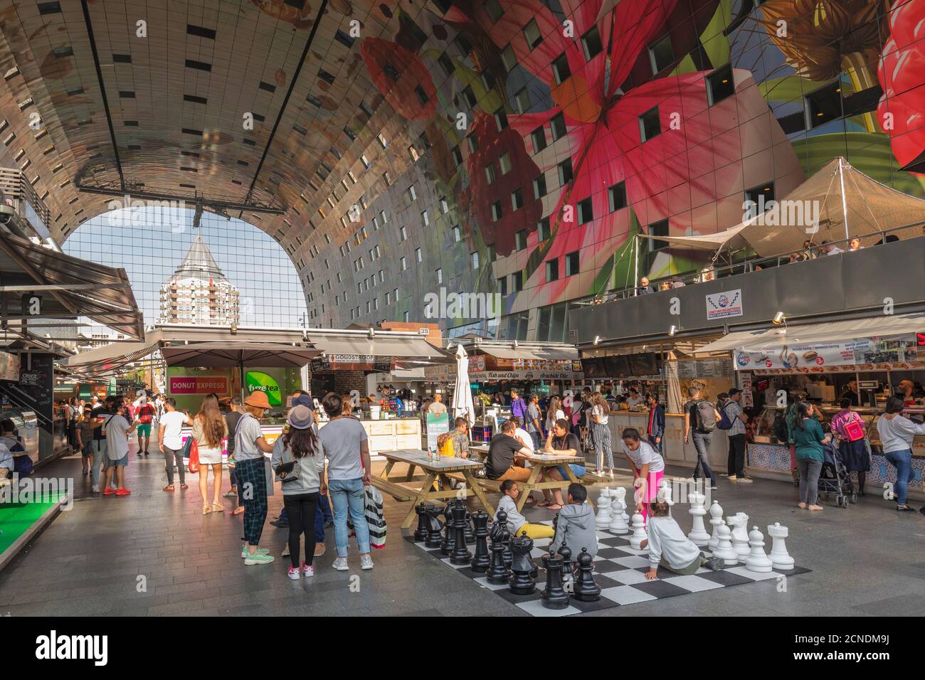 Markthal, New Market Hall, Rotterdam, pays-Bas du Sud, pays-Bas, Europe Banque D'Images