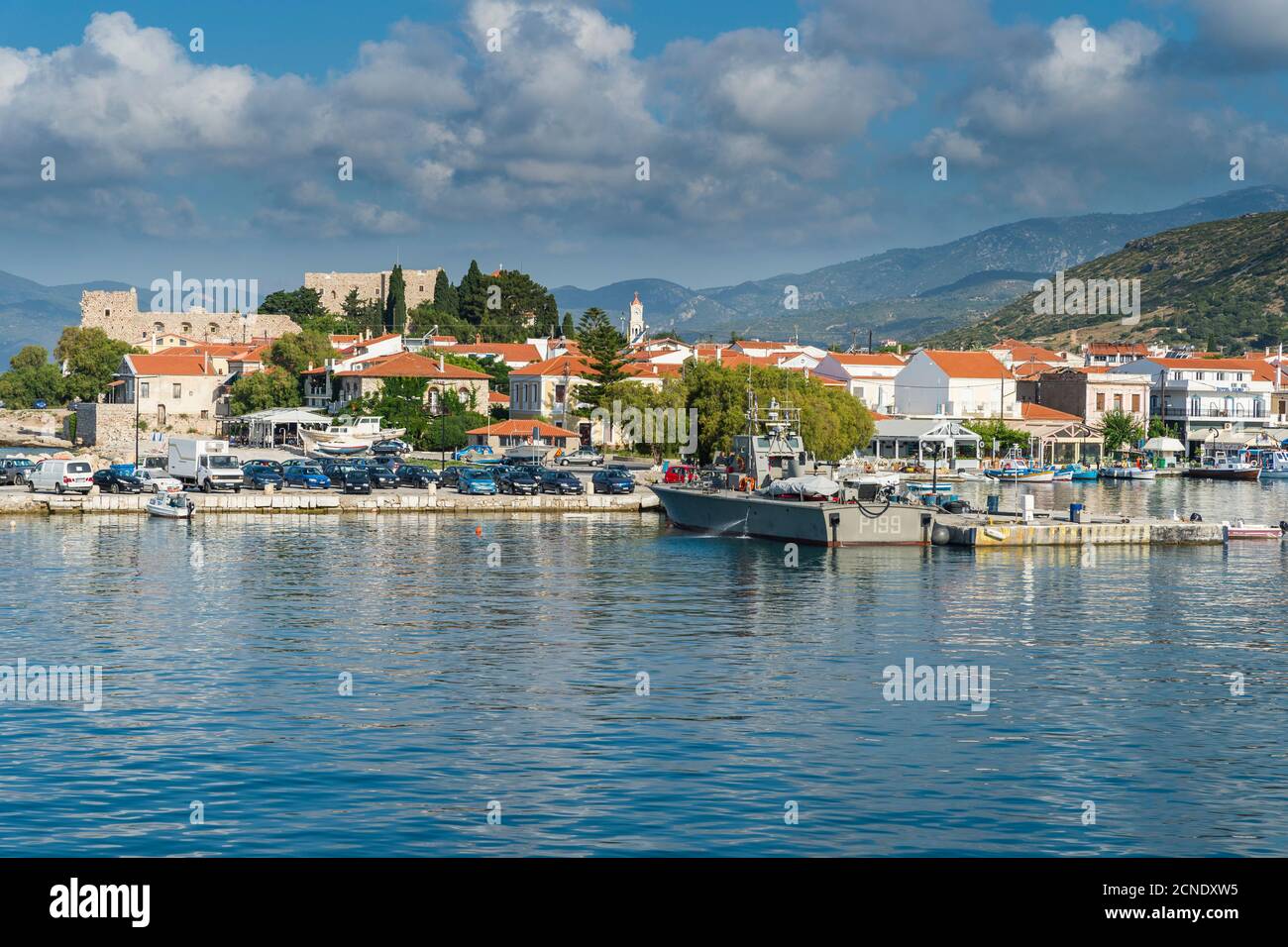 Le port de Phytagoteio, Samos, les îles grecques, la Grèce, l'Europe Banque D'Images