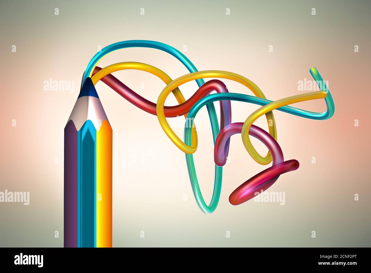 Image conceptuelle de dessin 3D Banque D'Images