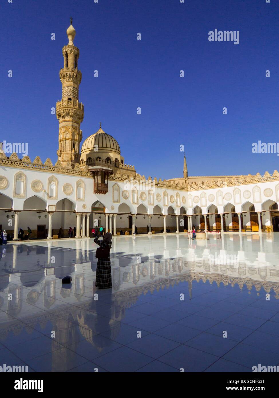 La mosquée Al Azhar, au Caire, Egypte Banque D'Images