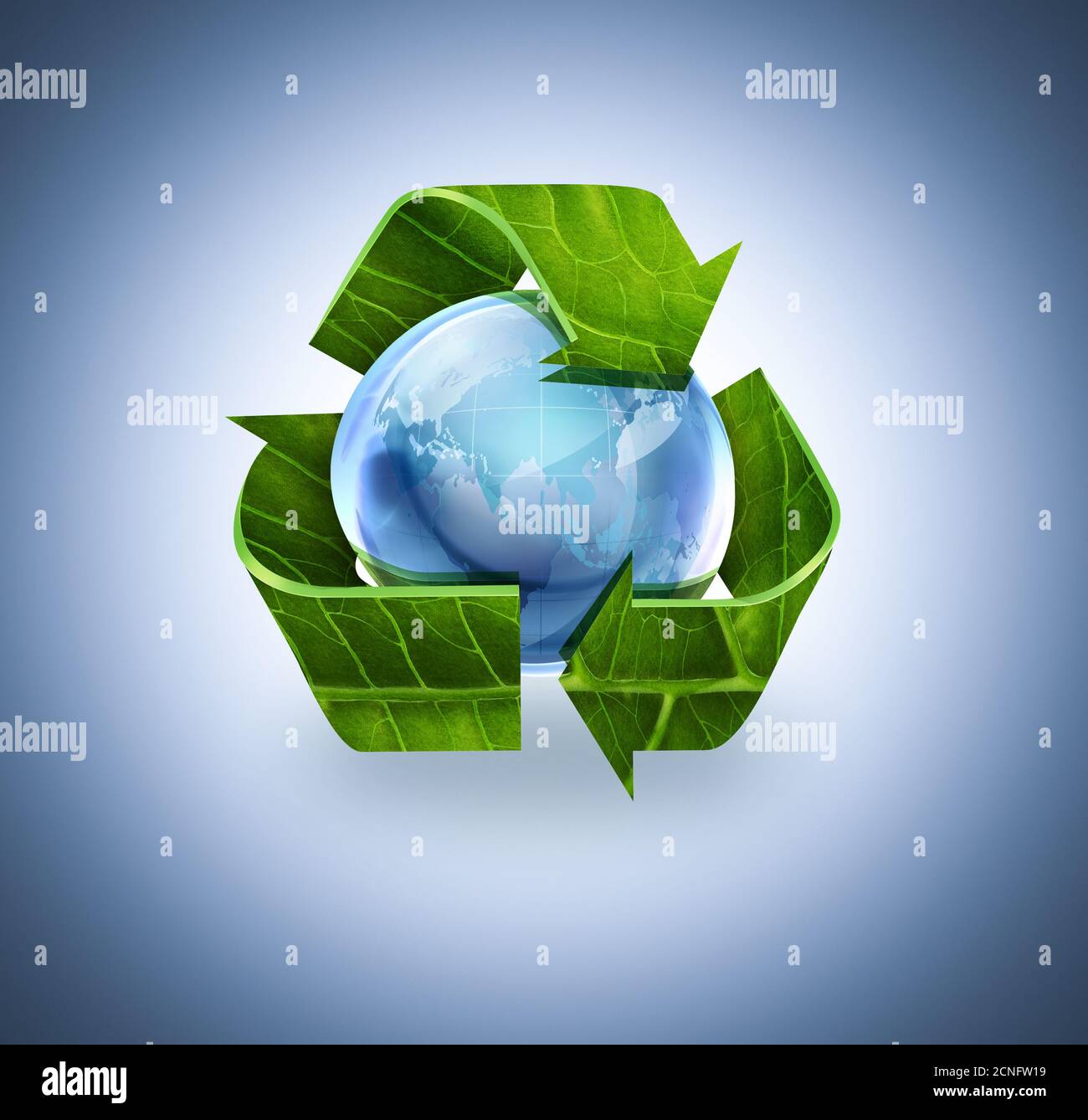 recyclez le monde Banque D'Images