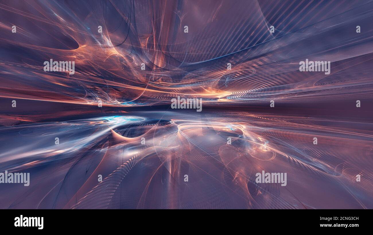 arrière-plan de paysage fractal Banque D'Images