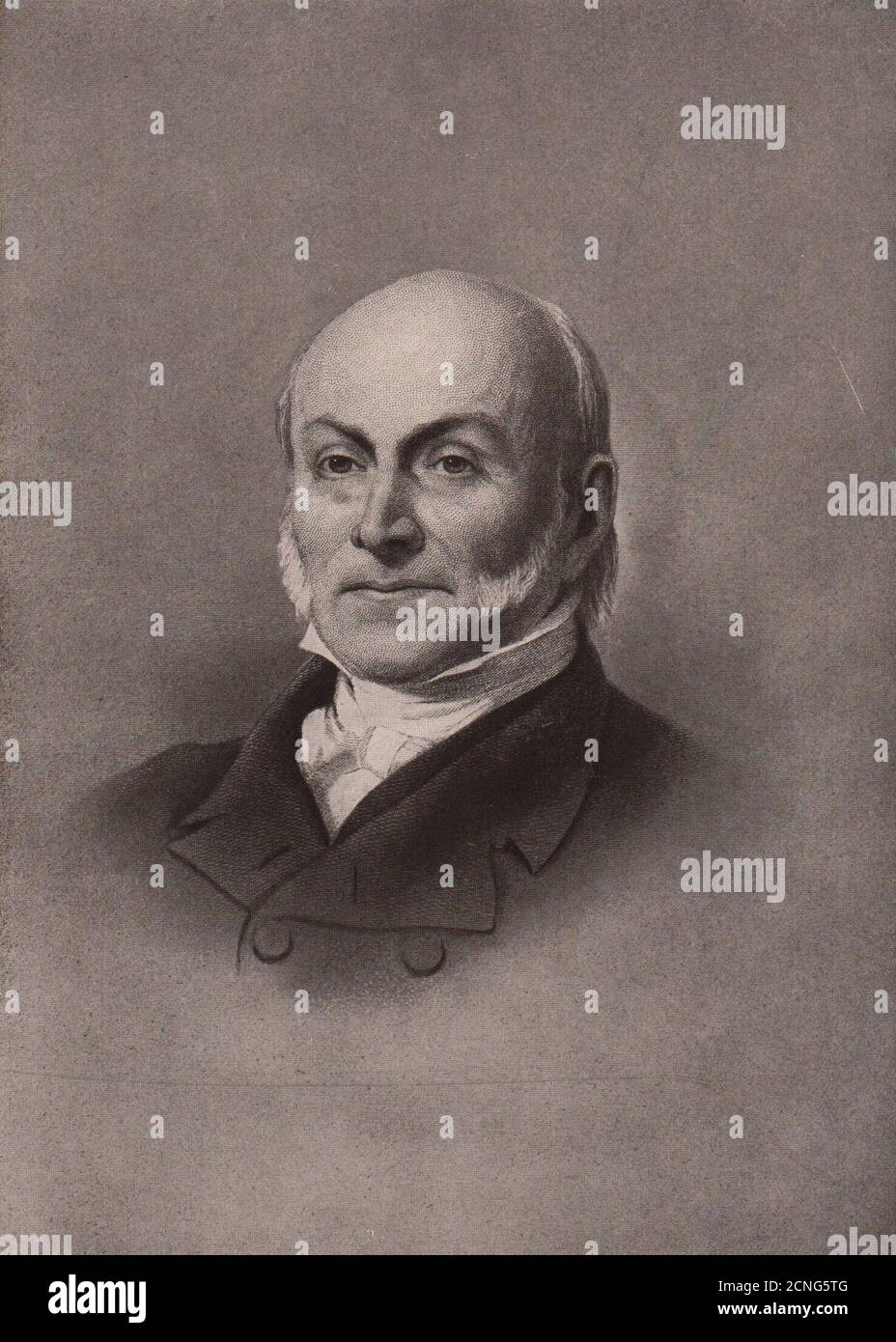 John Quincy Adams: Sixième président des États-Unis. VIEUX imprimé US 1903 Banque D'Images