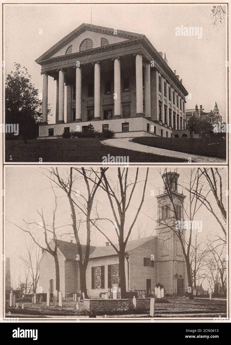 Capitole de Richmond. Thomas Jefferson. Église Saint-Jean, Richmond, Virginie 1903 Banque D'Images